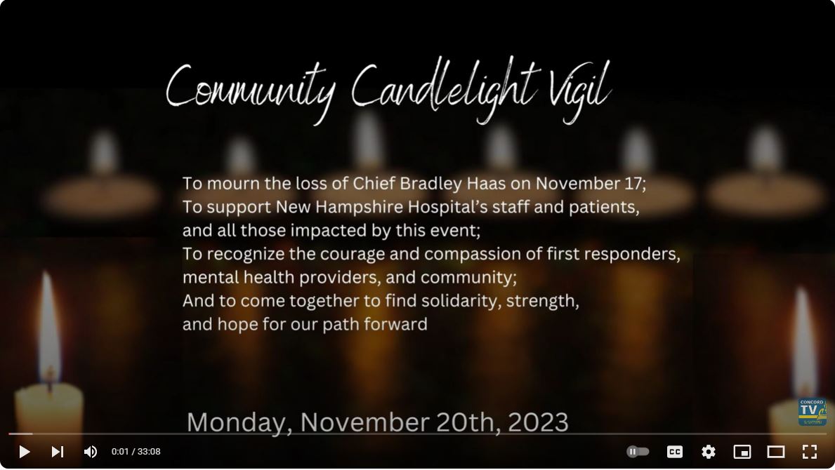 Community Candlelight Vigil message