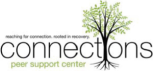 Connections peer support agency logo.