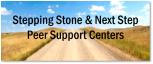 Stepping Stone and Next Step peer support agency logo.